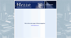 Desktop Screenshot of mezzomagazine.com